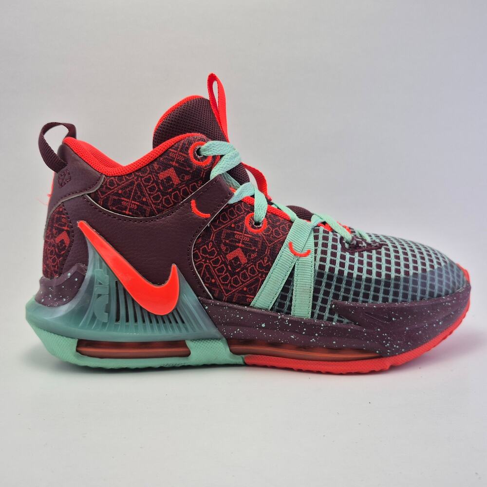 NIKE Lebron Witness 7 SE GS "Team Red Jade" Shoes Youth Size 5Y - Picture 3 of 12